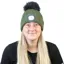 Equi Light Flashlight Pom Beanie Hat - Hunter Green