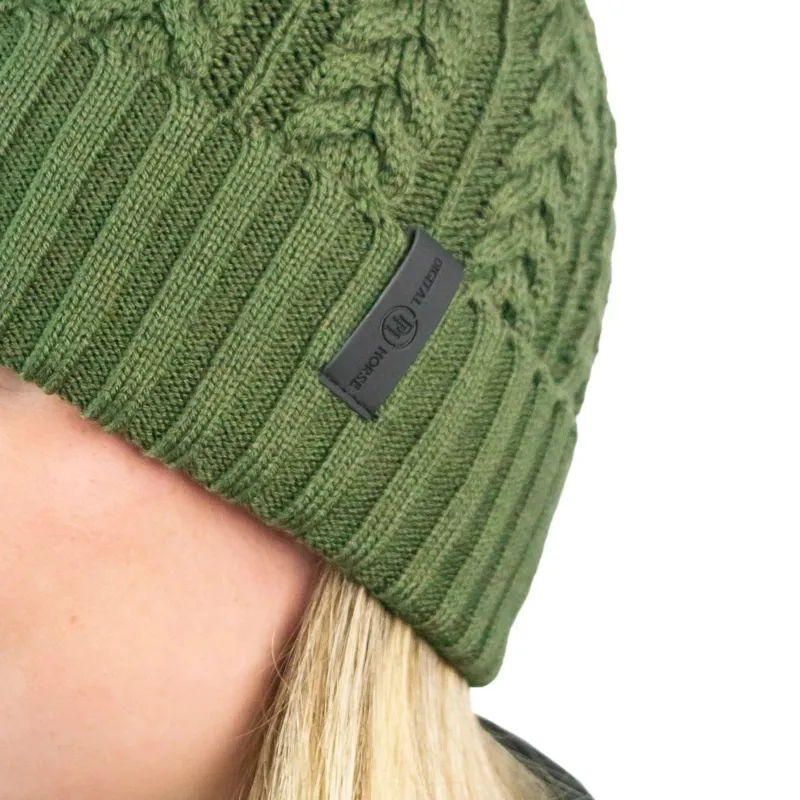 Equi Light Flashlight Pom Beanie Hat - Hunter Green-5