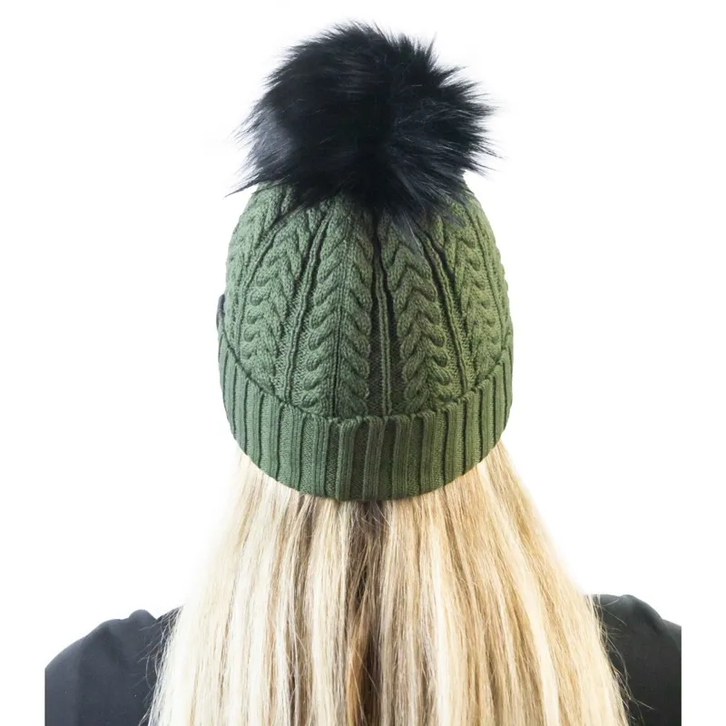 Equi Light Flashlight Pom Beanie Hat - Hunter Green-2