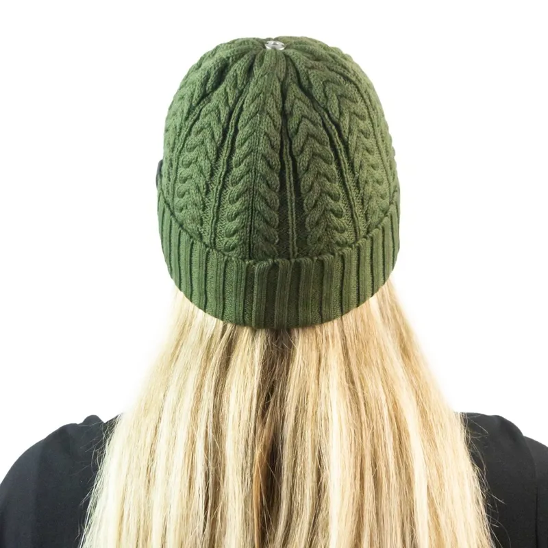 Equi Light Flashlight Pom Beanie Hat - Hunter Green-3