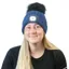 Equi Light Flashlight Pom Beanie Hat - Navy