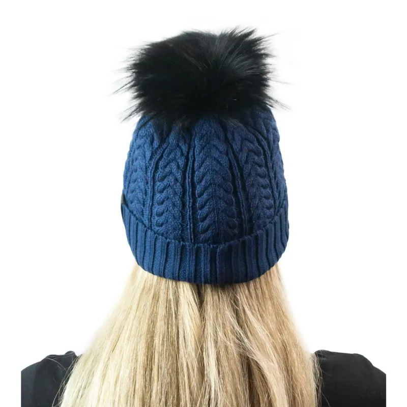 Equi Light Flashlight Pom Beanie Hat - Navy-2
