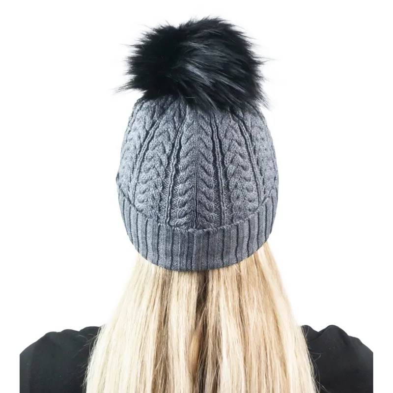 Equi Light Flashlight Pom Beanie Hat - Steel Grey-2