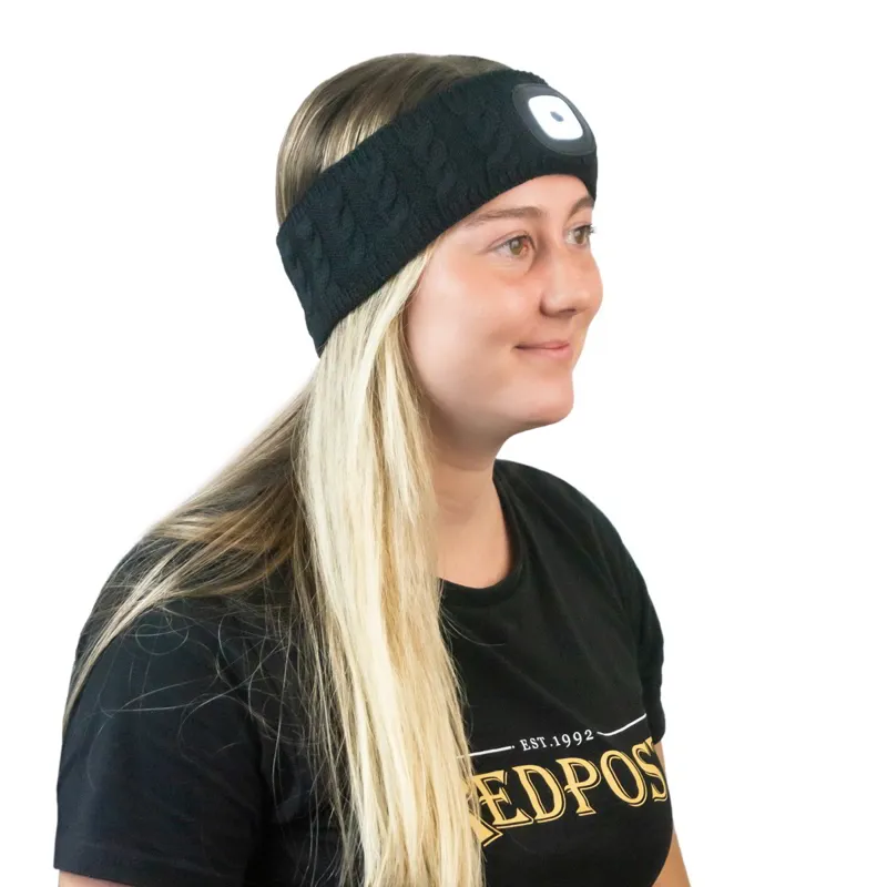 Equi Light Wool Head Flashlight Headband - Black-2