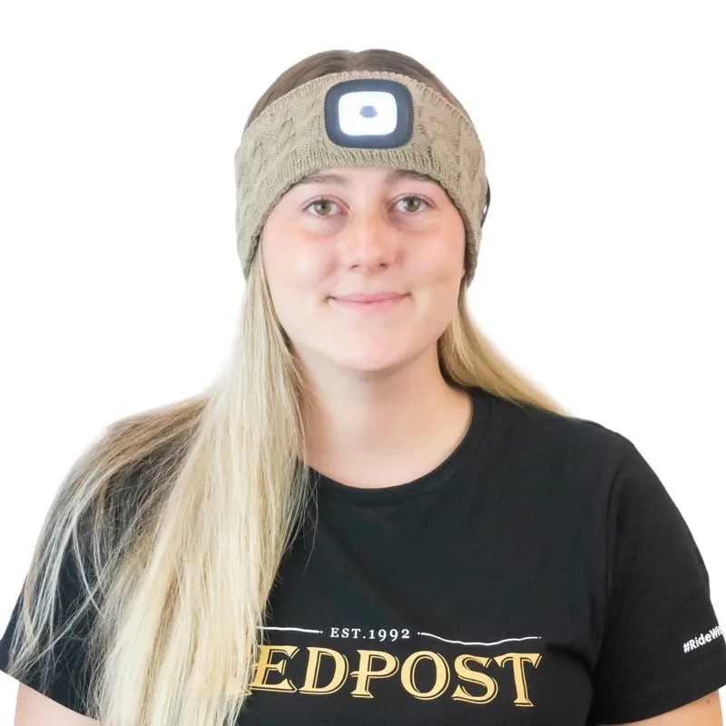 Equi Light Wool Headlamp Headband - Taupe
