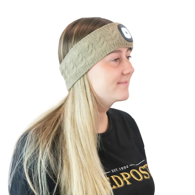 Equi Light Wool Headlamp Headband - Taupe-1