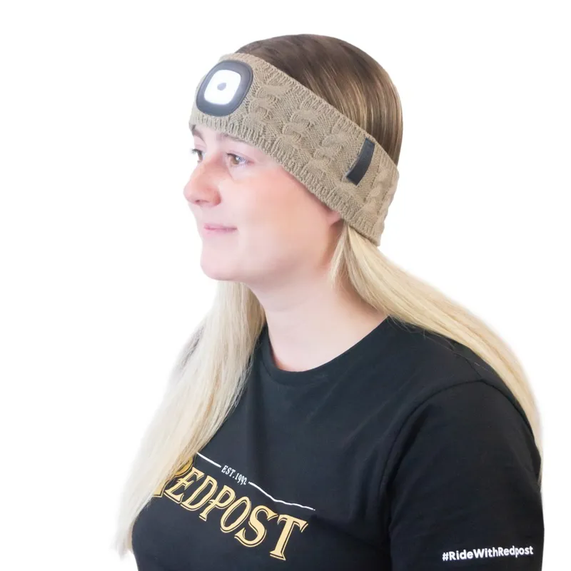 Equi Light Wool Headlamp Headband - Taupe-2