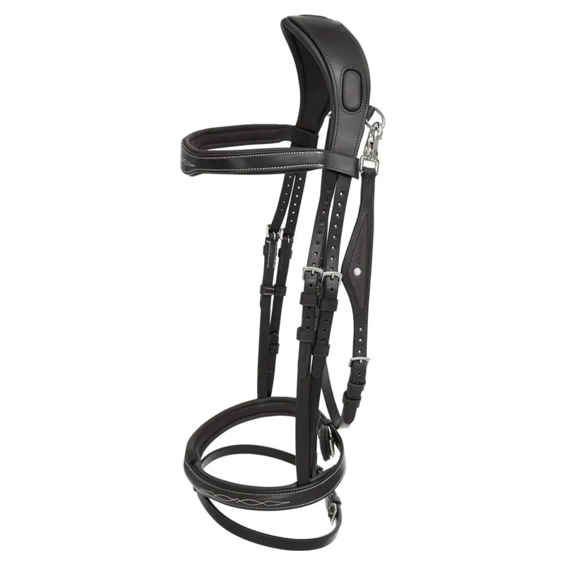 Equiline Anatomic Jumping Flash Bridle - Black