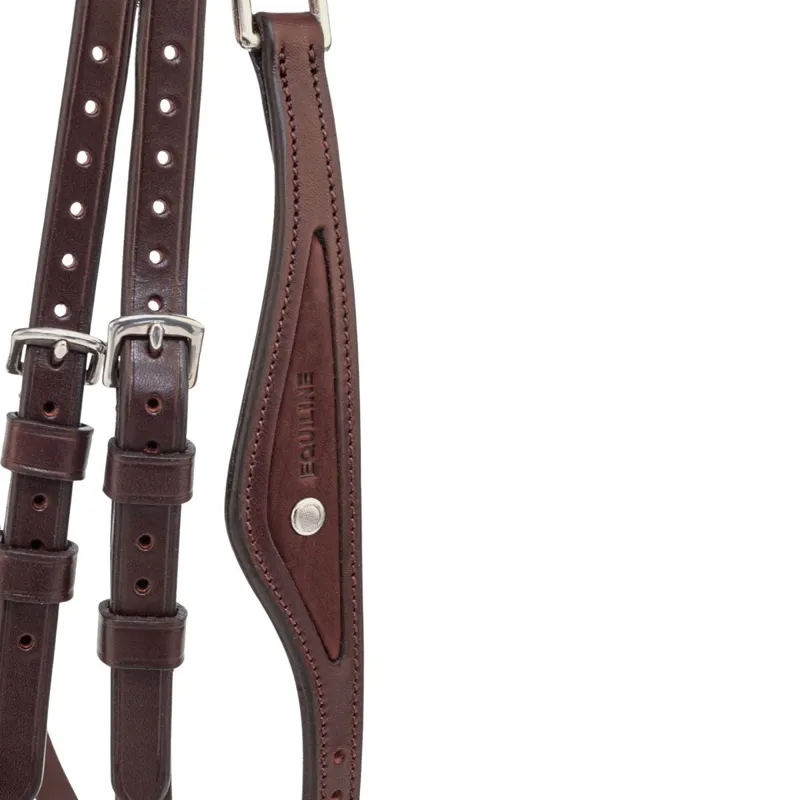 Equiline Anatomic Jumping Flash Bridle - Brown-2