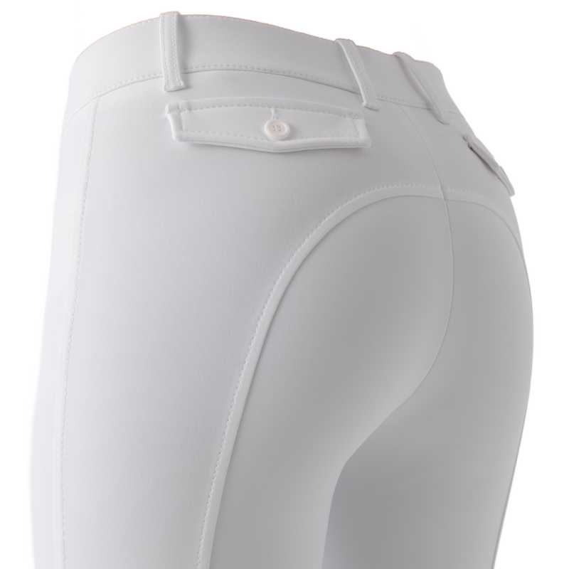 Equiline Atirk B-MOVE Knee Grip Women's Competition Breeches - White-3