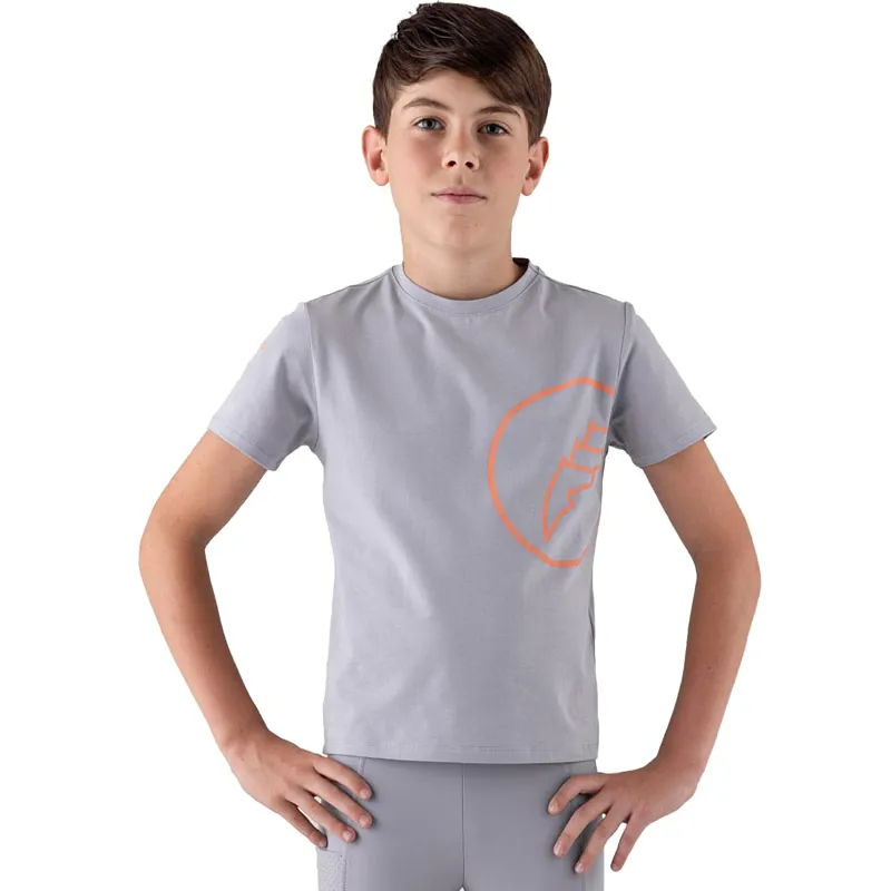 Equiline Besson Boys T-Shirt - Lilac Grey