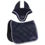 Equiline EQCHROMA Jump Saddle Pad and Ear Net Set - Blue