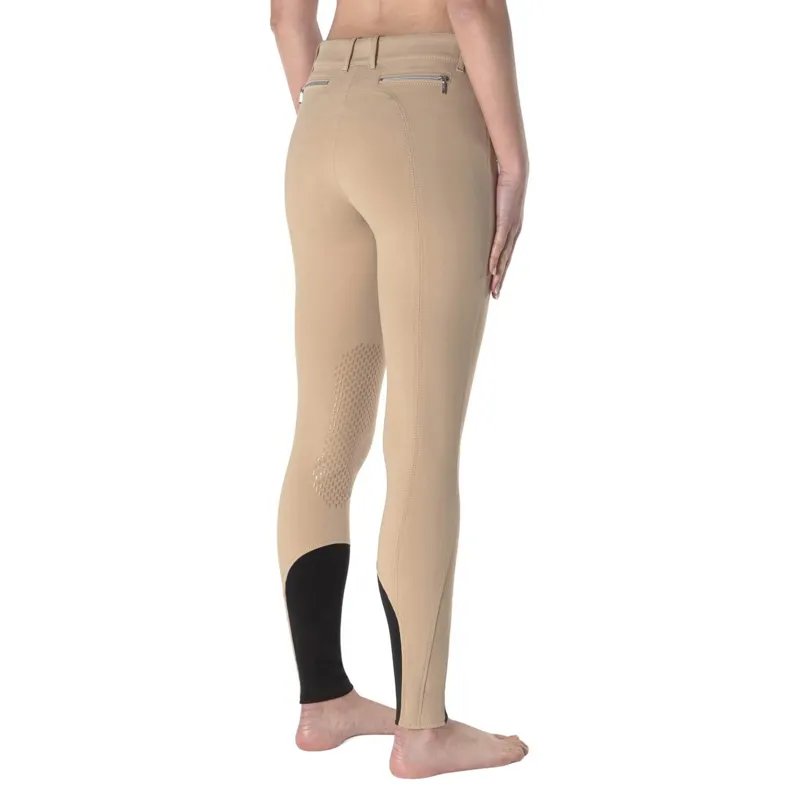 Equiline Eqash Strass Knee Grip Women's Breeches - Desert Dust-1