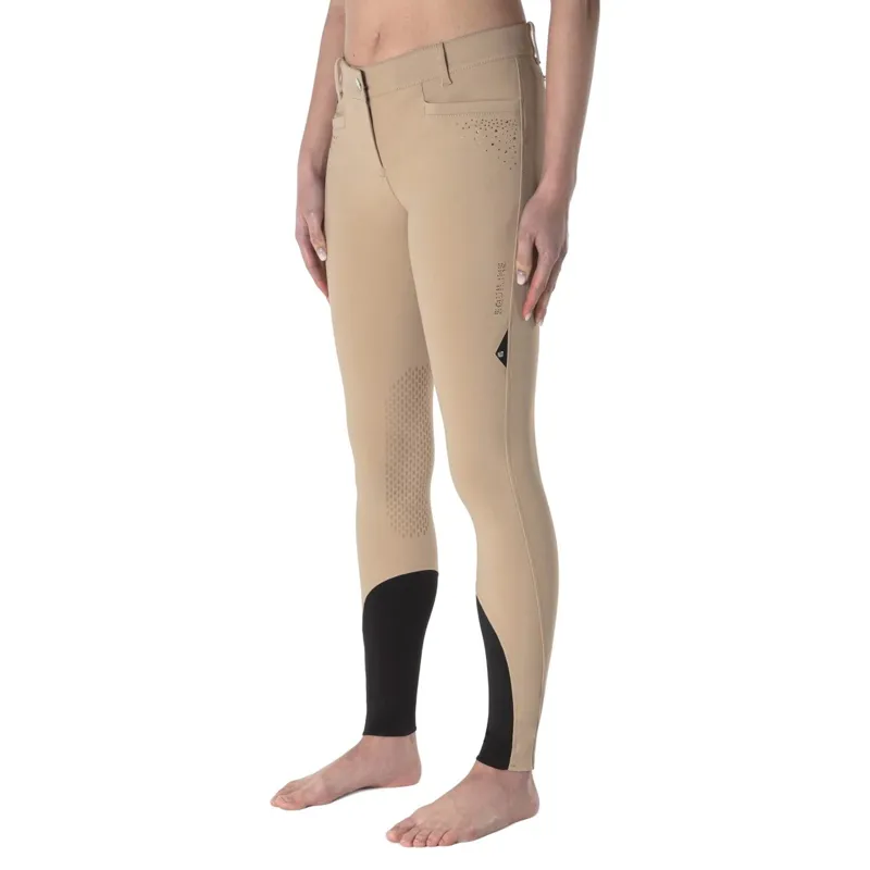 Equiline Eqash Strass Knee Grip Women's Breeches - Desert Dust