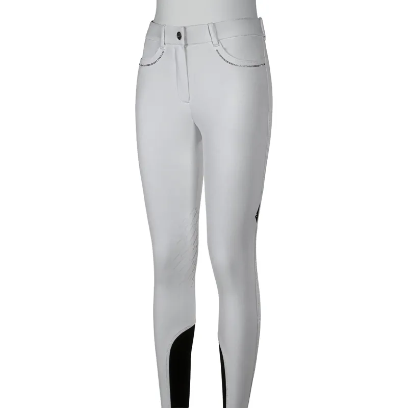 Equiline Cornek Bling BX-TECH Knee Grip Women's Breeches - White
