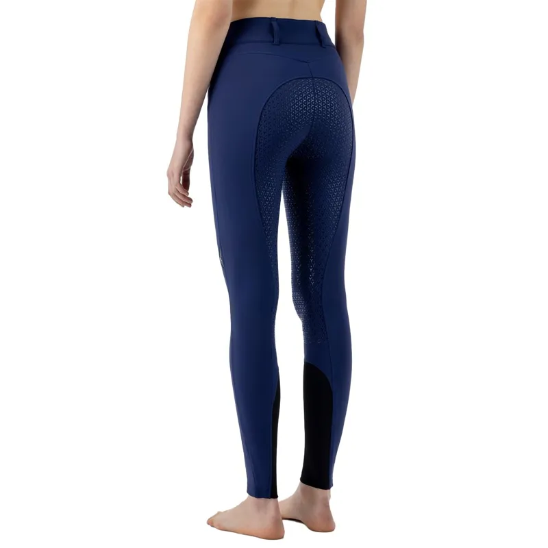 Equiline Crystalef High Waist Full Grip Womens Breeches - Blueberry-1
