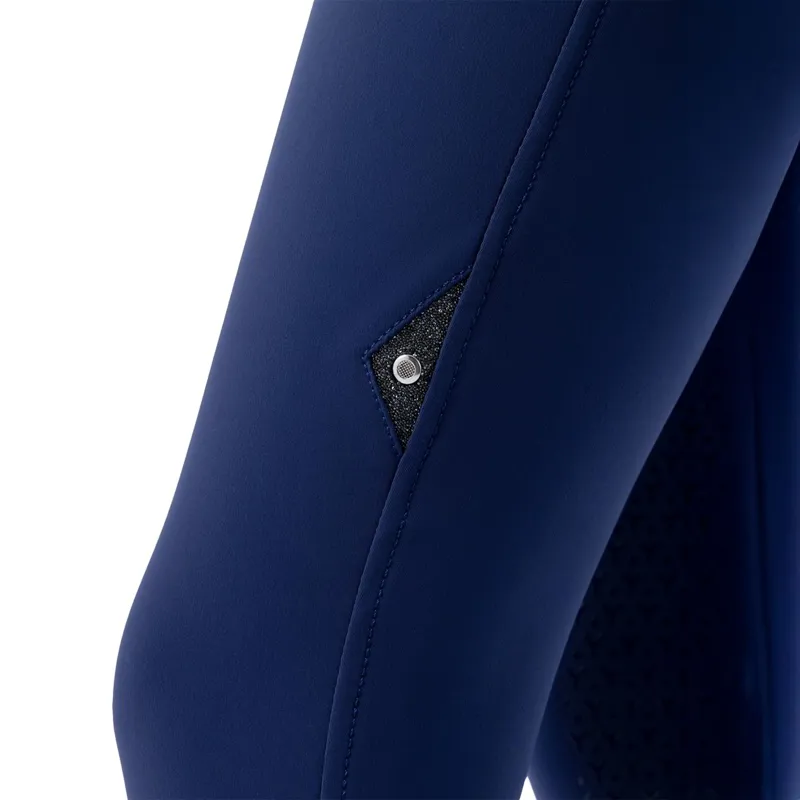 Equiline Crystalef High Waist Full Grip Womens Breeches - Blueberry-3