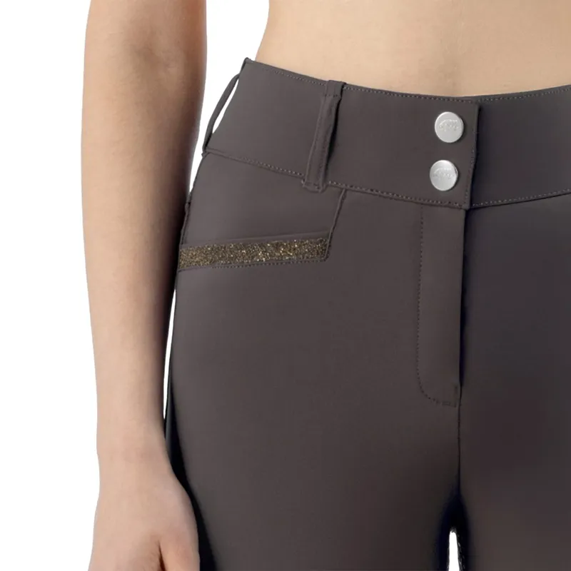 Equiline Crystalef High Waist Full Grip Womens Breeches - Marsh-1