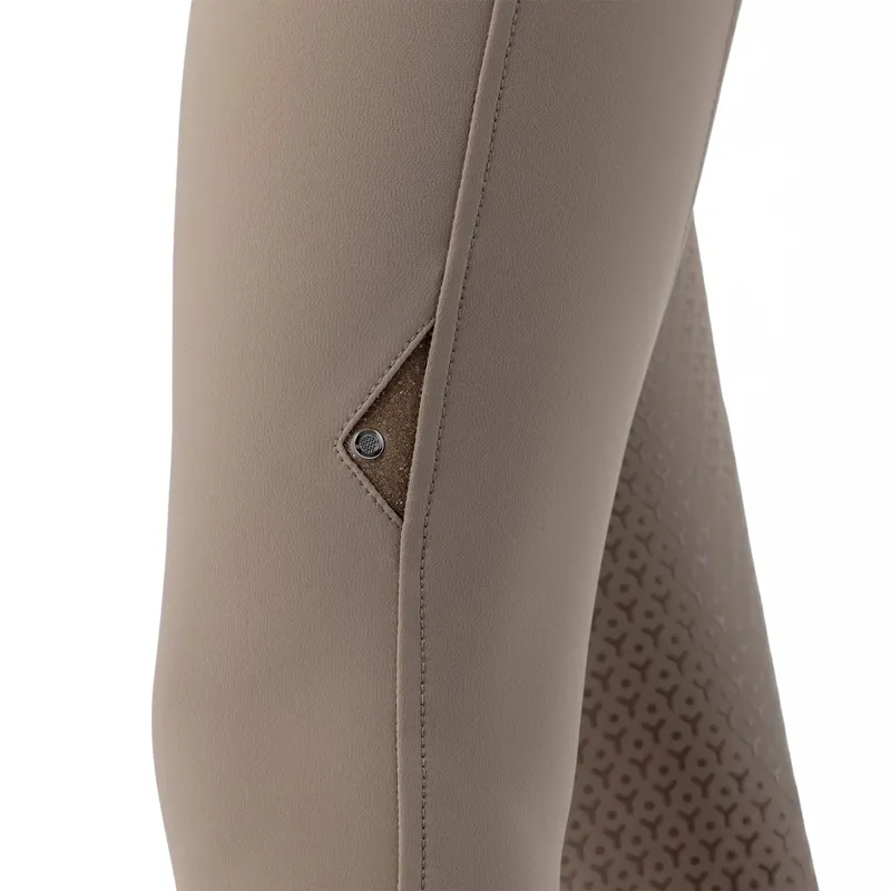 Equiline Crystalef High Waist Full Grip Ladies Breeches - Taupe-3