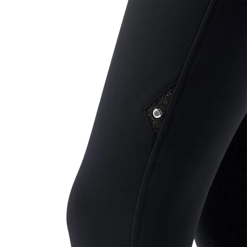 Equiline Crystalek High Waist Knee Grip Women's Breeches - Black-2