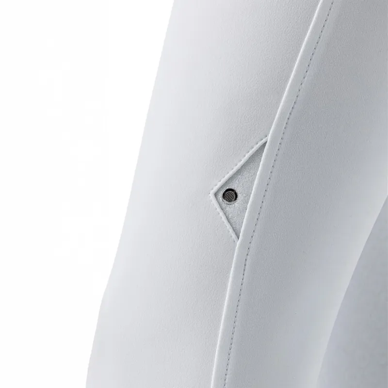 Equiline Crystalek High Waist Knee Grip Womens Breeches - White-2