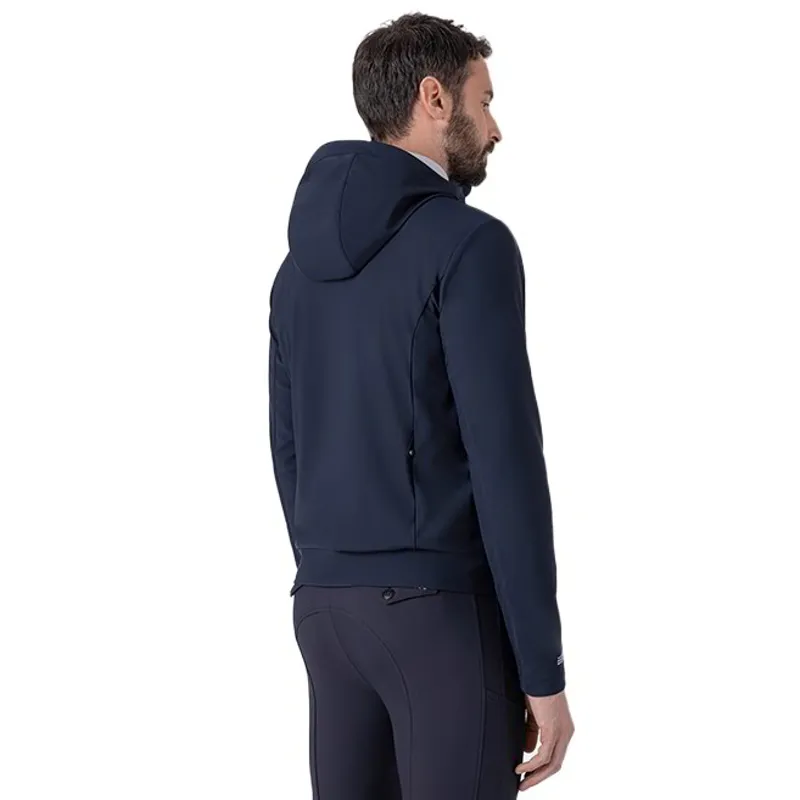 Equiline Ecude Men's Quilted Nylon-Tec Softshell Jacket - Blue-6