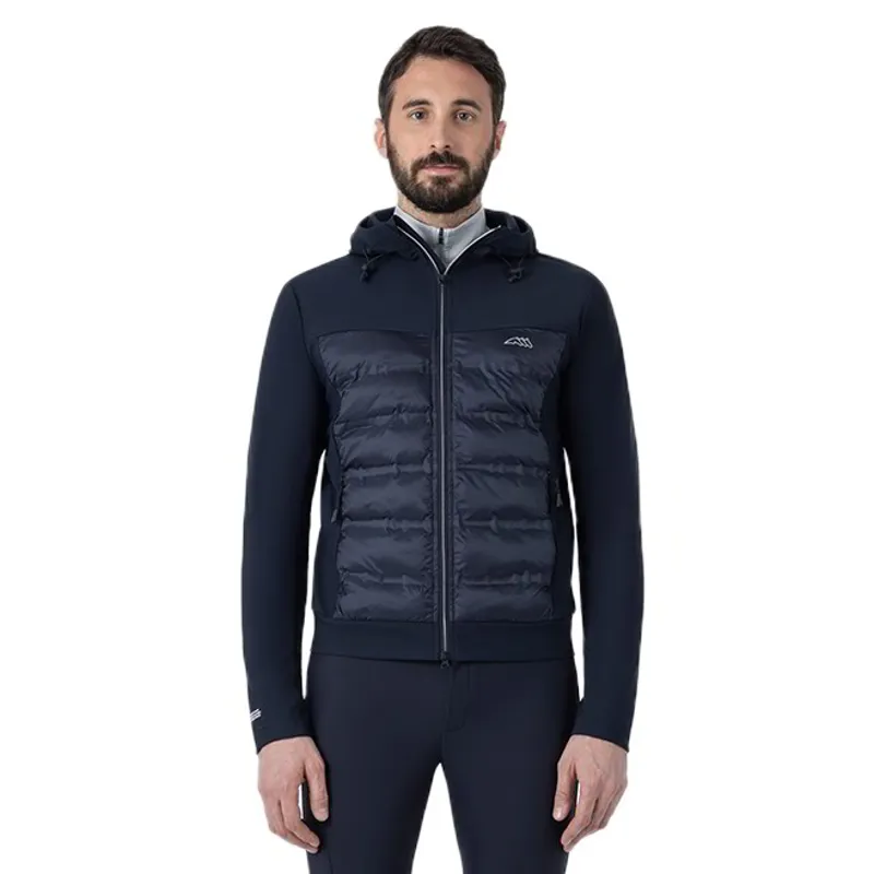 Equiline Ecude Men's Quilted Nylon-Tec Softshell Jacket - Blue