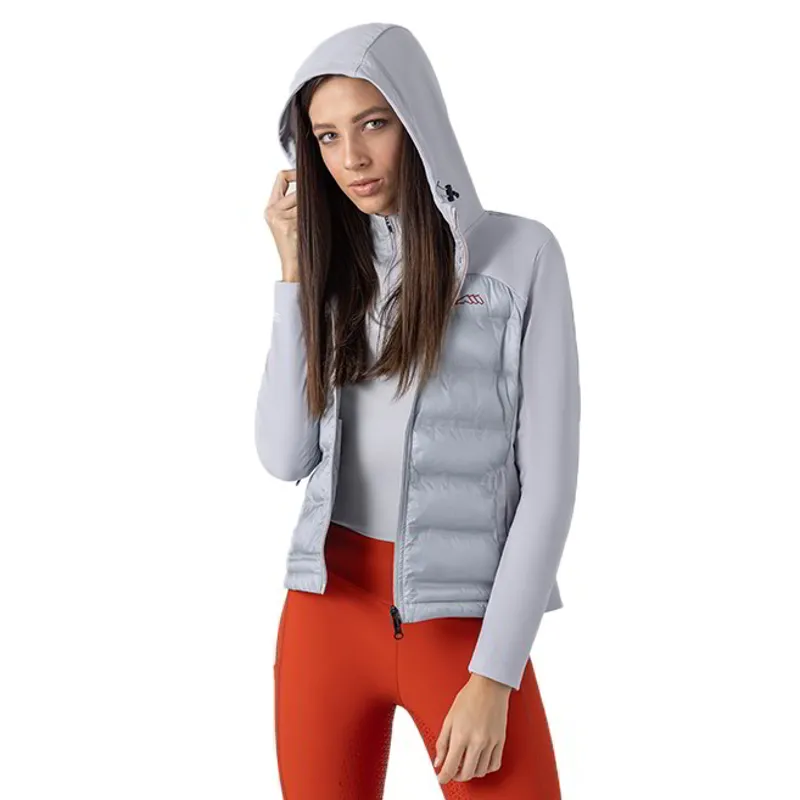 Equiline Egrige Womens Quilted Nylon-Tec Softshell Jacket - Artic Ice-3