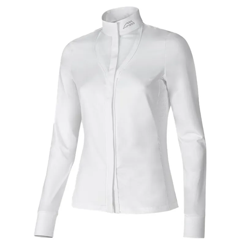 Equiline Embra Ladies Long Sleeve Show Shirt - White