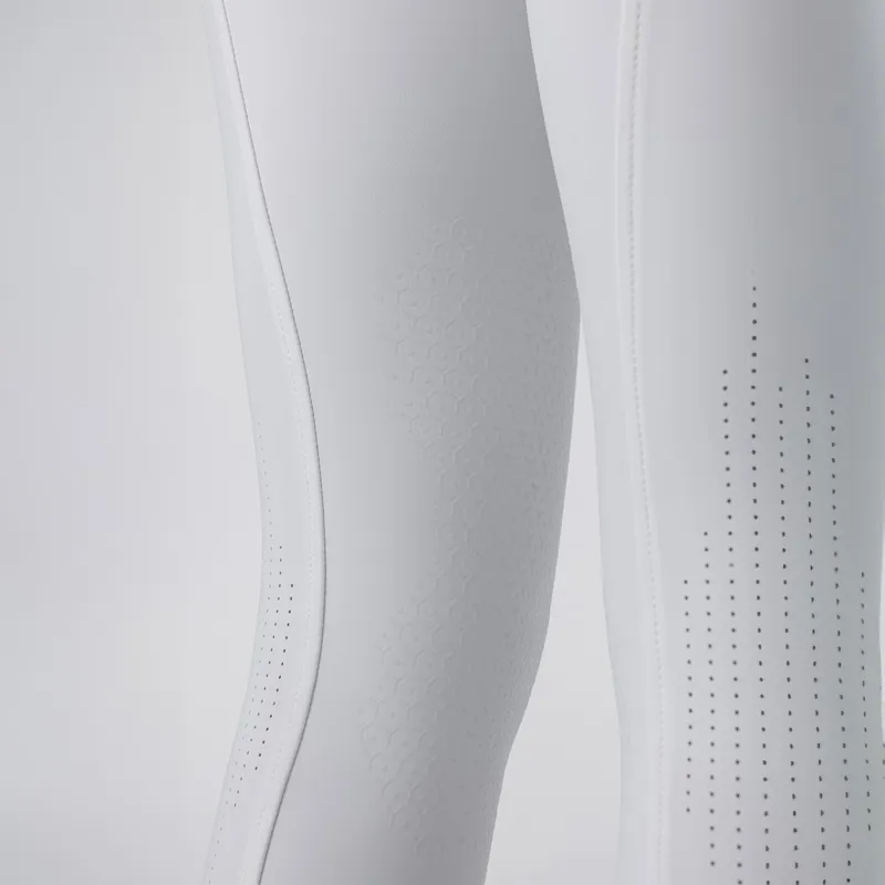Equiline Endrakh Ladies Knee Grip High Waist Breeches - White-3