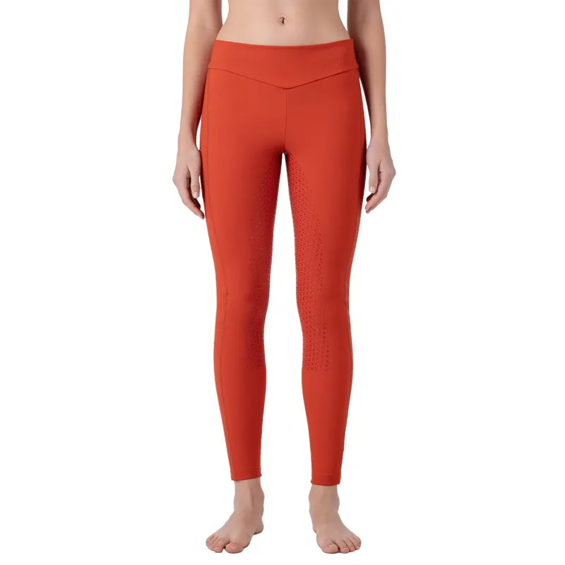 Equiline Engaref Full Grip Ladies Riding Tights - Ginger