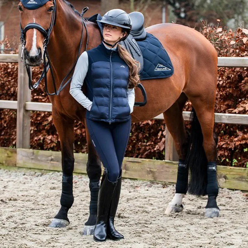 Equiline Engaref Full Grip Ladies Riding Tights - Blue-2
