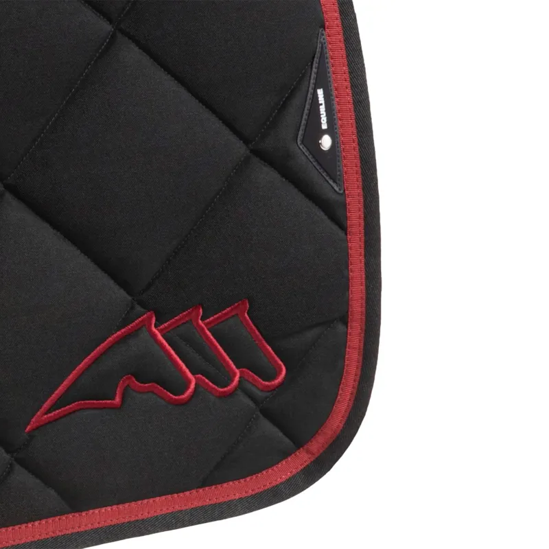 Equiline EQCHROMA Dressage Saddle Pad and Ear Bonnet Set - Black-1