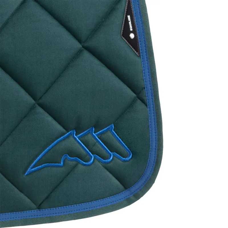 Equiline EQCHROMA Dressage Saddle Pad and Ear Net Set - Green-1