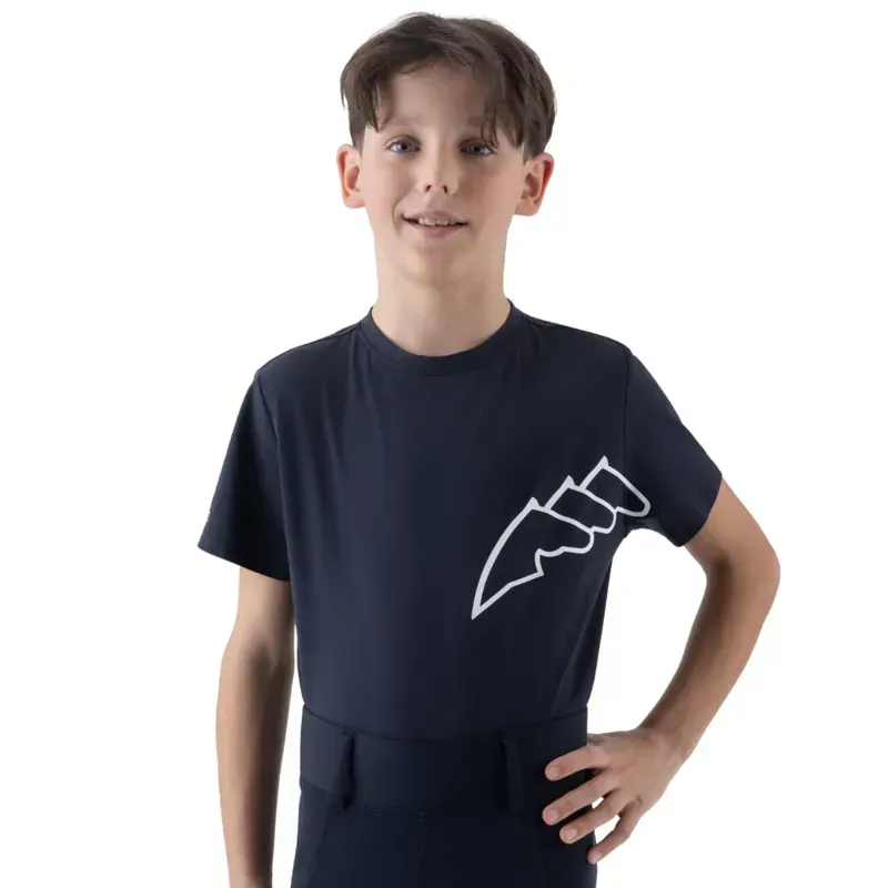 Equiline Eqcesco Youth T-Shirt - Blue