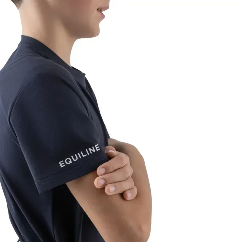 Equiline Eqcesco Youth T-Shirt - Blue-4