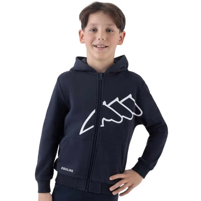 Equiline Eqclama Junior Boys Hoodie - Blue