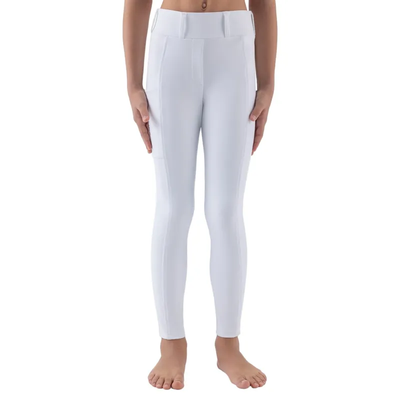 Equiline Eqcleof Full Grip Junior Girls Competition Breeches White