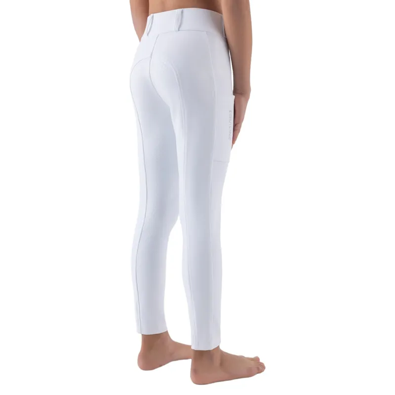 Equiline Eqcleof Full Grip Junior Girls Competition Breeches White-1