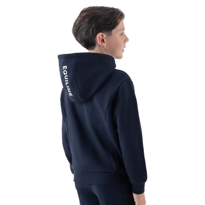 Equiline Eqcood Junior Unisex Full Zip Sweatshirt - Blue-1