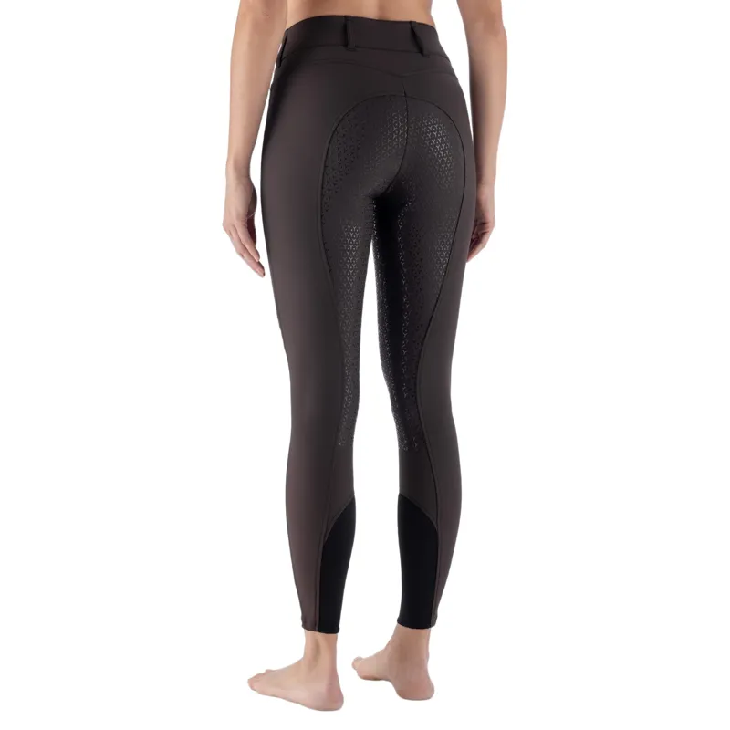 Equiline Eqcrystalef Full Grip Women's Breeches - Coffee Bean-1