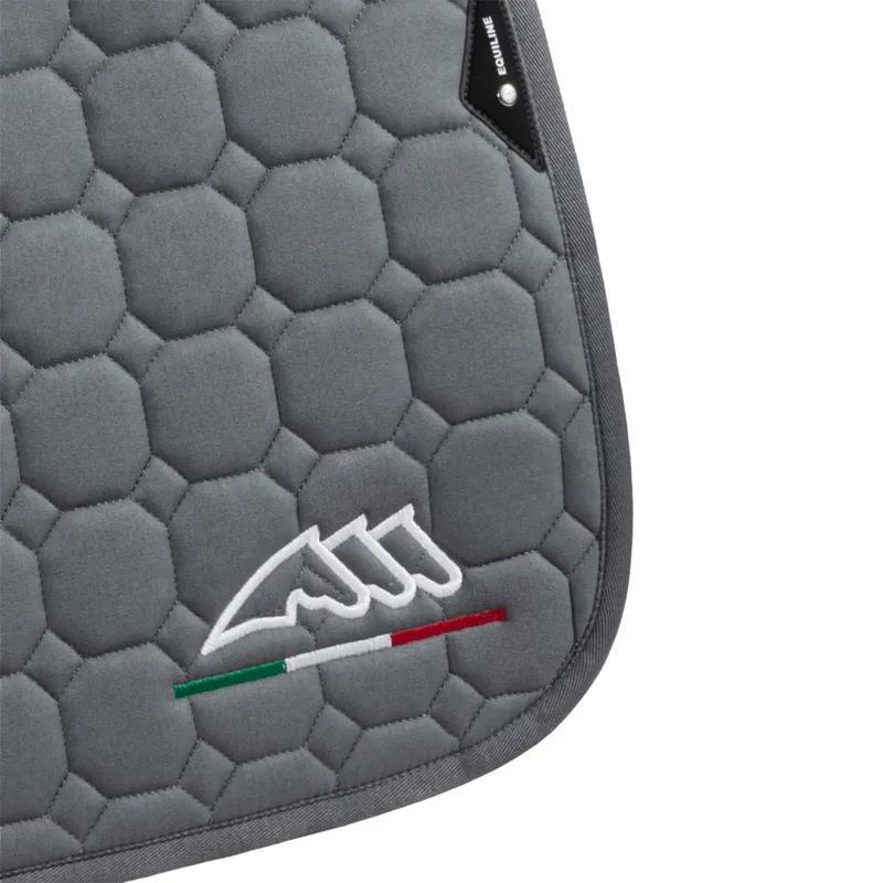 Equiline EQFLAGGY Dressage Saddle Pad and Ear Bonnet Set - Grey-1