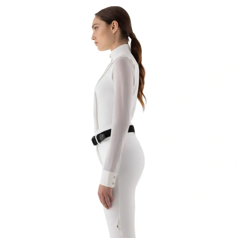 Equiline Eqgelsa Womens Long Sleeve Show Shirt - White-3