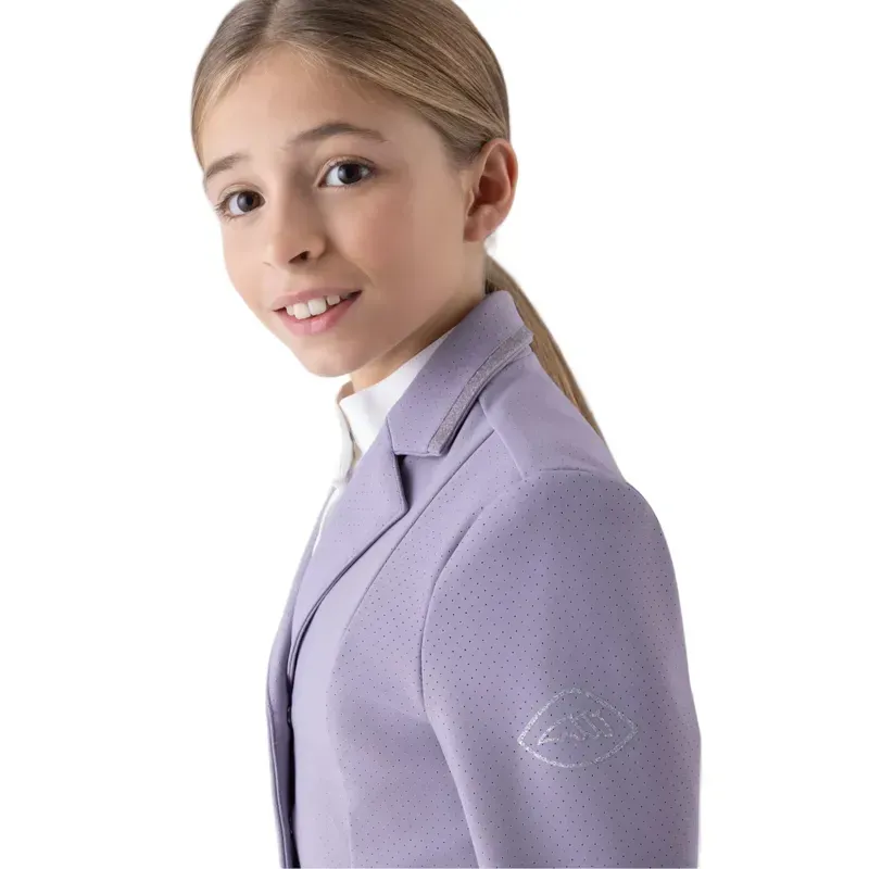 Equiline Eqgina Youth Girls Show Coat - Mauve-3