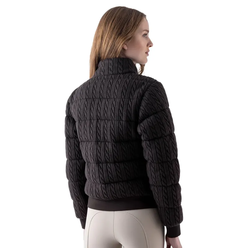 Equiline Eqclana Women's Quilted Wool Jacket - Coffee Bean-1
