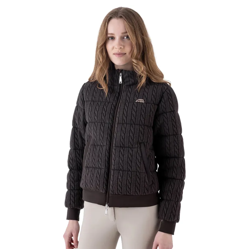 Equiline Eqclana Women's Quilted Wool Jacket - Coffee Bean