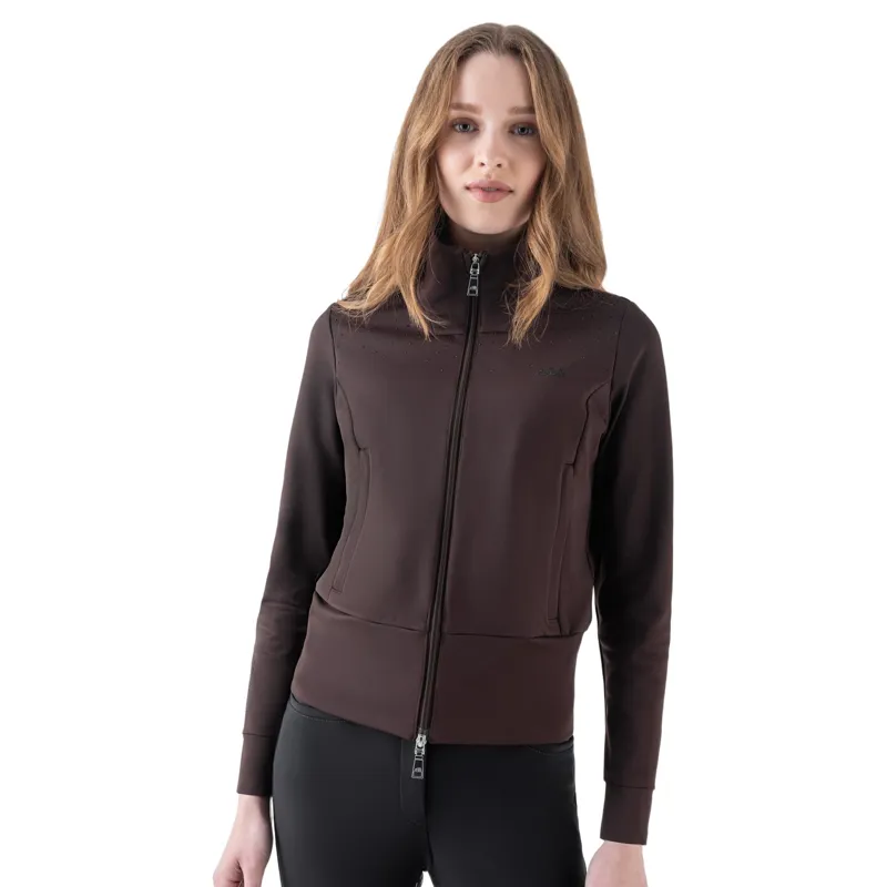 Equiline Eqglech Women's Full-Zip Sweatshirt - Coffee Bean Pre-Order