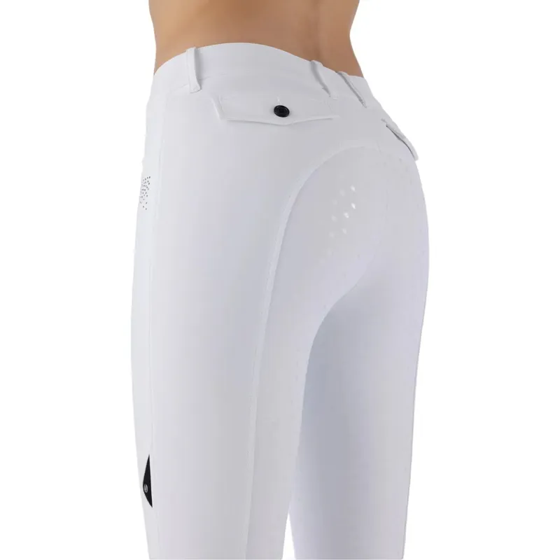 Equiline Eqgurf BX-TECH Full Grip Women's Breeches - White-4