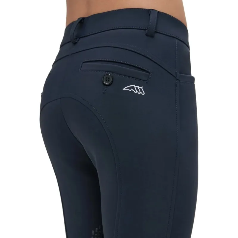 Equiline Junior Competition Knee Grip Breeches - Blue-2