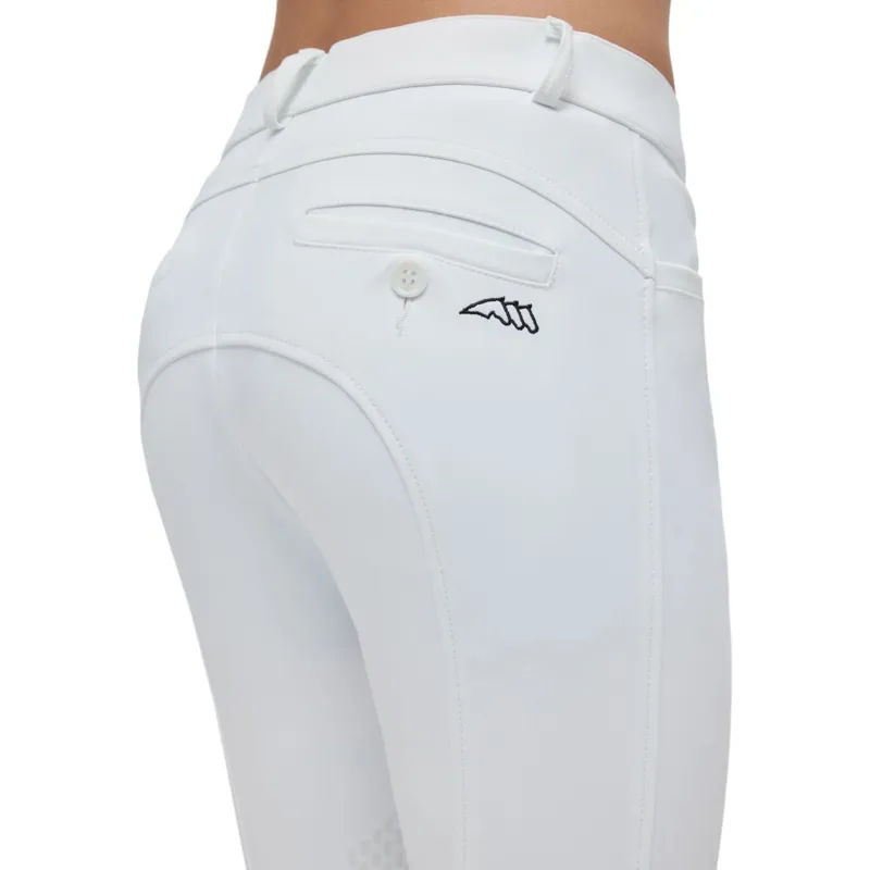 Equiline Junior Competition Knee Grip Breeches - White-2